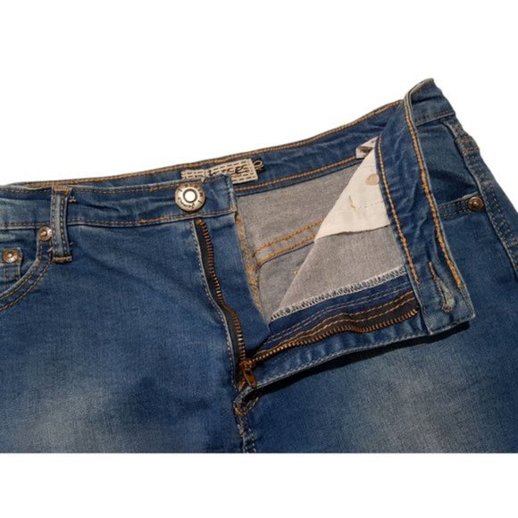 WAKEE Blue Skirt Denim Womens A-Line Short Mini Skirt - Size 10 - Picture 4 of 6